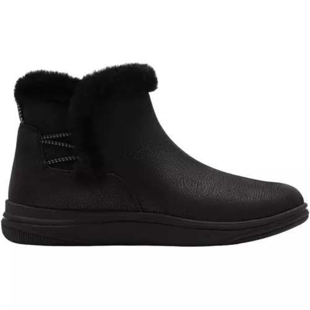 Clarks Breeze Fur Black Faux Fur‎ Trim Ankle Boots Womens Size 7
